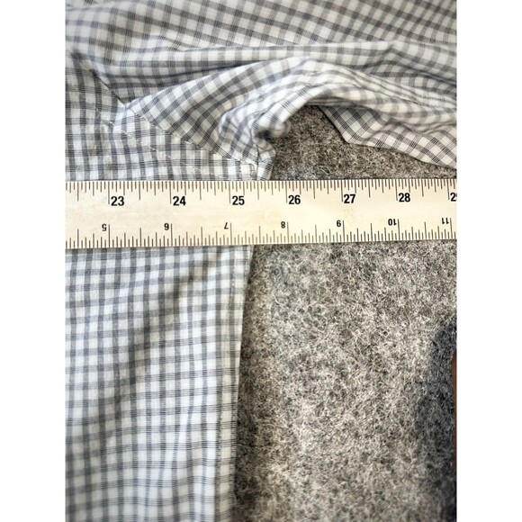 Goodfellow Co Mens Standard Fit Check Shirt Gray White Gingham Long Sleeve XXL - Picture 13 of 16